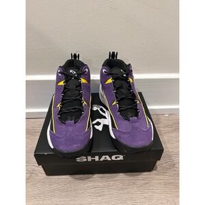 Shaq H.O.F. Kids Basketball Shoes Purple Black Yellow AQ95027YUZ Size 2 NEW